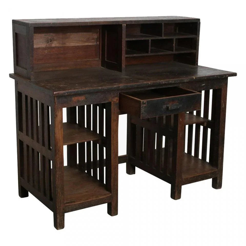 Birou maro din lemn de tec 30x123 cm Old Writing Raw Materials - PARIS14A.RO