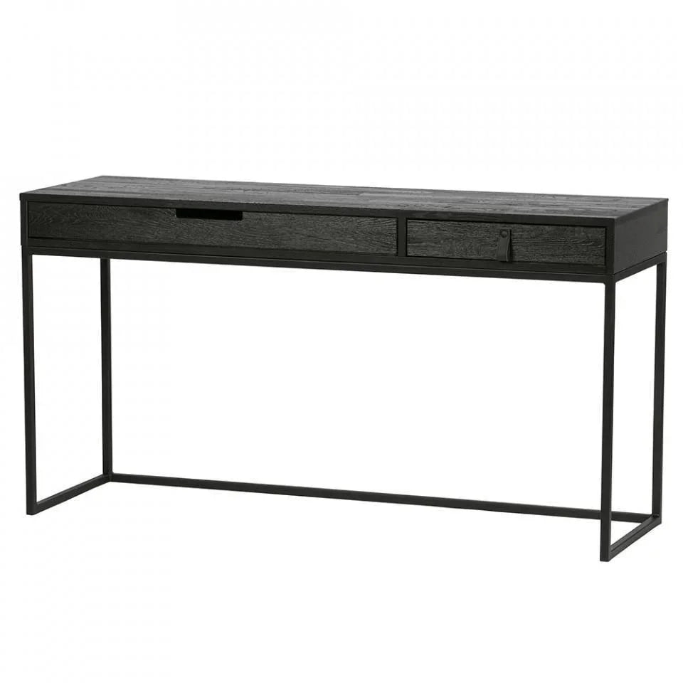 Birou negru din lemn de frasin 44x140 cm Silas - PARIS14A.RO