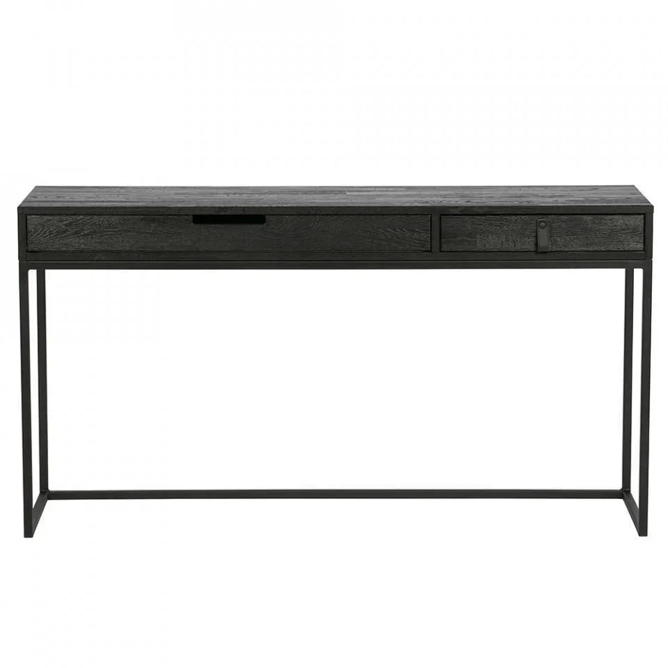 Birou negru din lemn de frasin 44x140 cm Silas - PARIS14A.RO