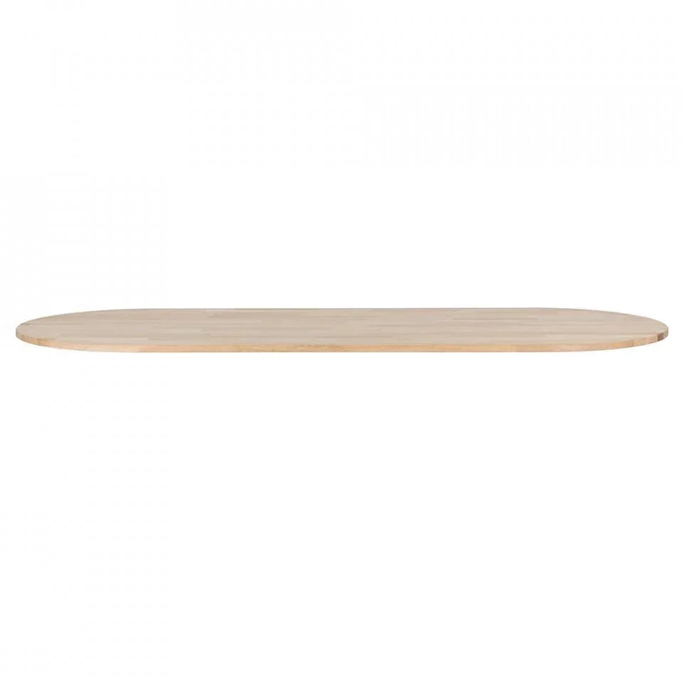 Blat maro deschis din lemn de stejar 90x220 cm Tablo Oval - PARIS14A.RO