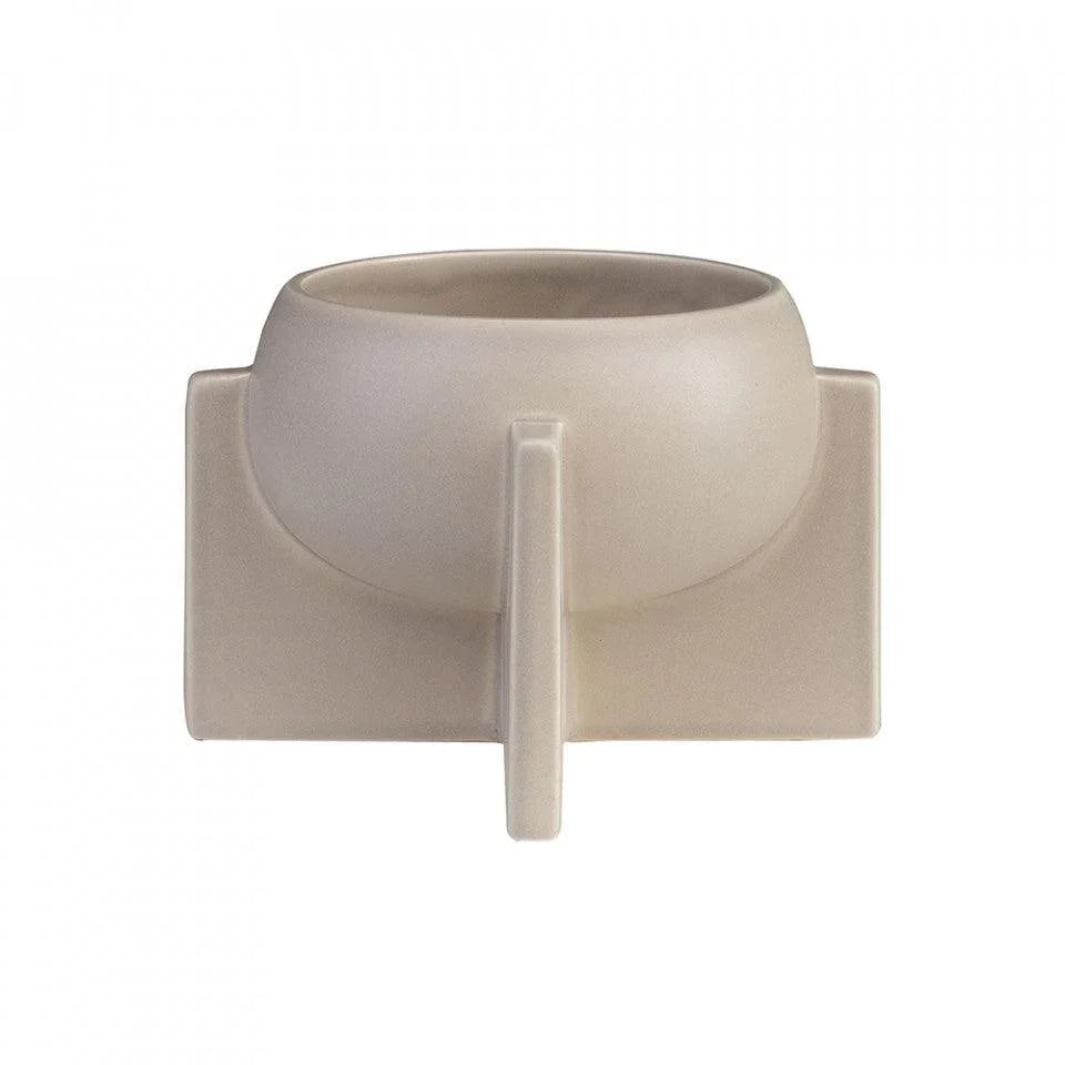 Bol decorativ bej nisipiu din ceramica 17 cm Ovo Versmissen - PARIS14A.RO