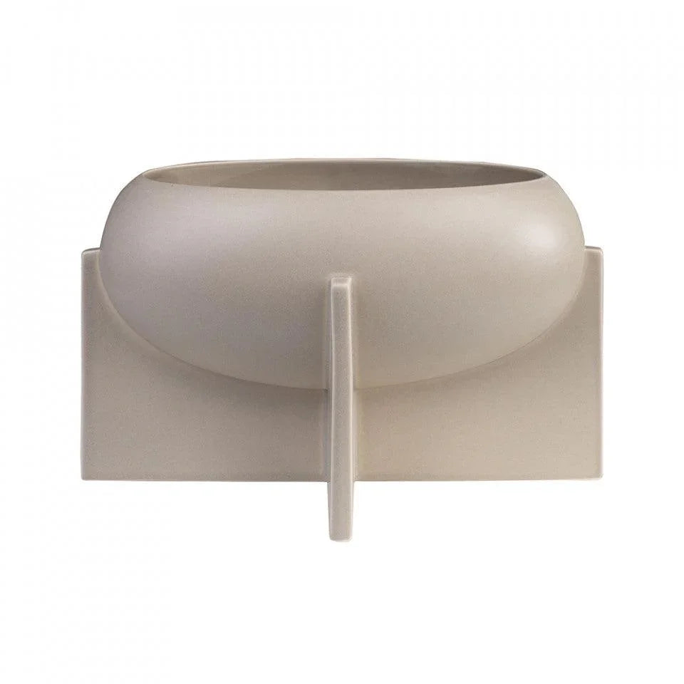 Bol decorativ bej nisipiu din ceramica 17x30 cm Ovo Versmissen - PARIS14A.RO