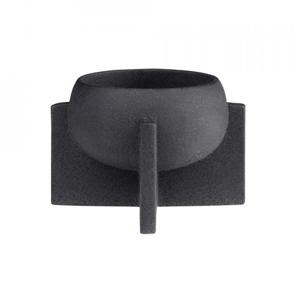 Bol decorativ negru din ceramica 17 cm Ovo Versmissen - PARIS14A.RO