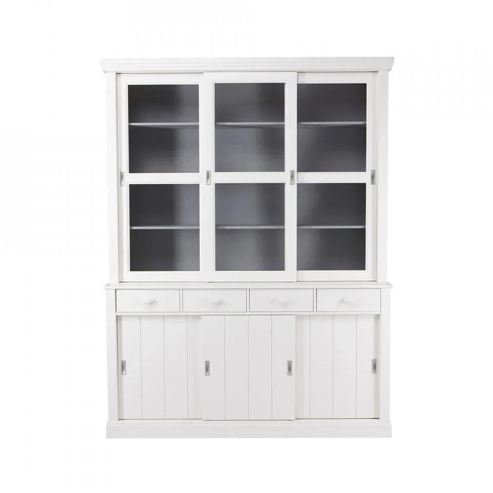 Bufet alb din lemn de pin 214 cm Lagos - PARIS14A.RO