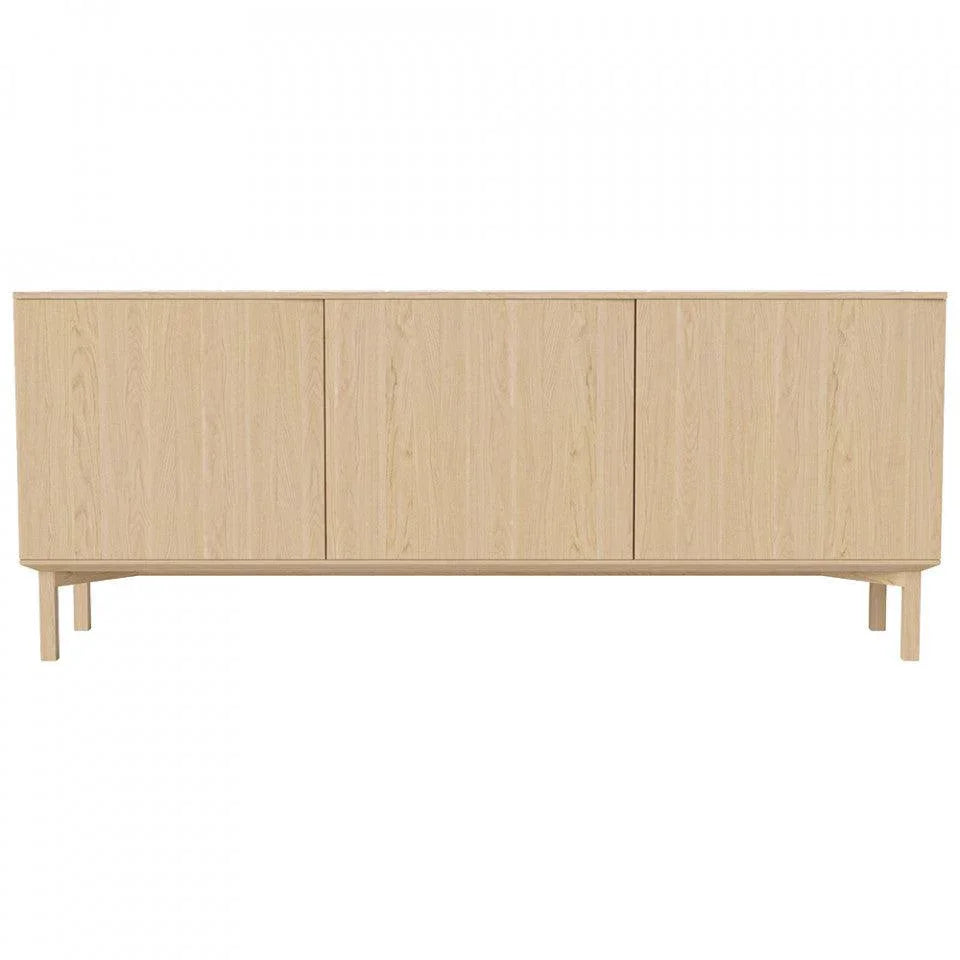 Bufet inferior maro din lemn de stejar 200 cm Silent Bolia - PARIS14A.RO