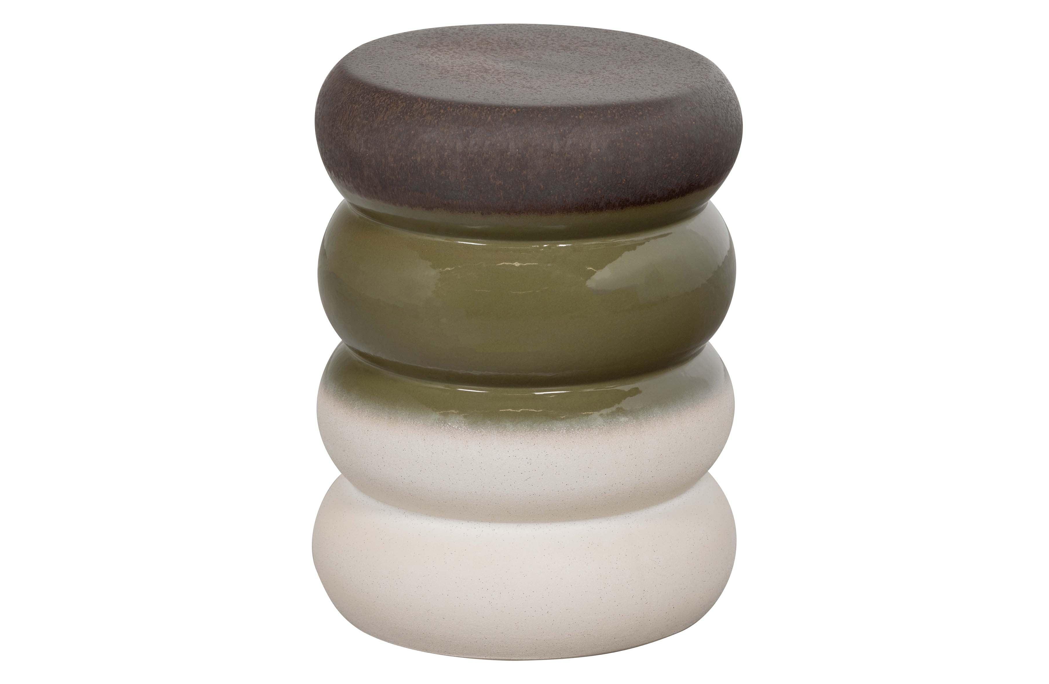 Bulb Stool Ceramics Green Melange 44x34øcm - PARIS14A.RO