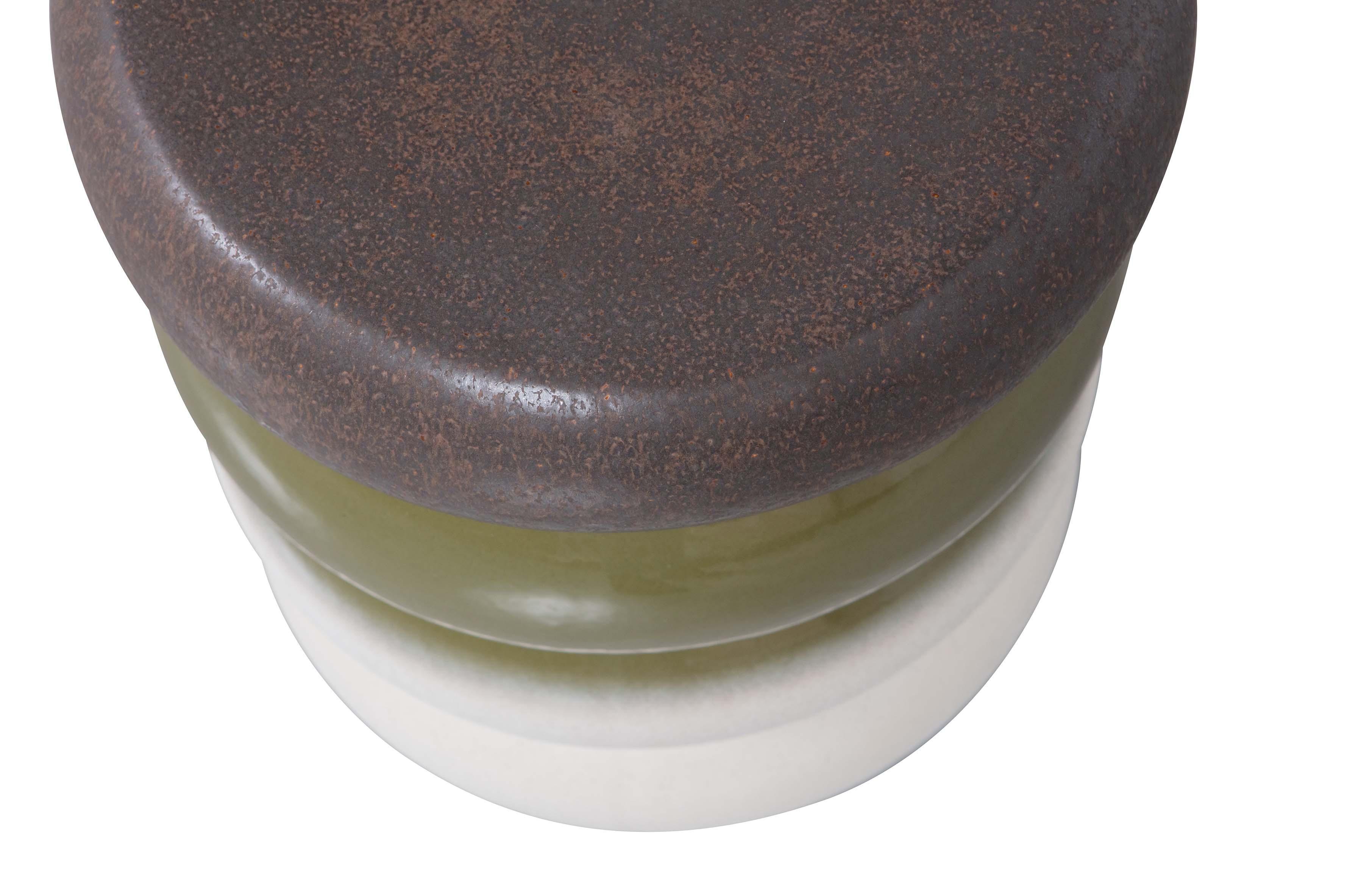 Bulb Stool Ceramics Green Melange 44x34øcm - PARIS14A.RO