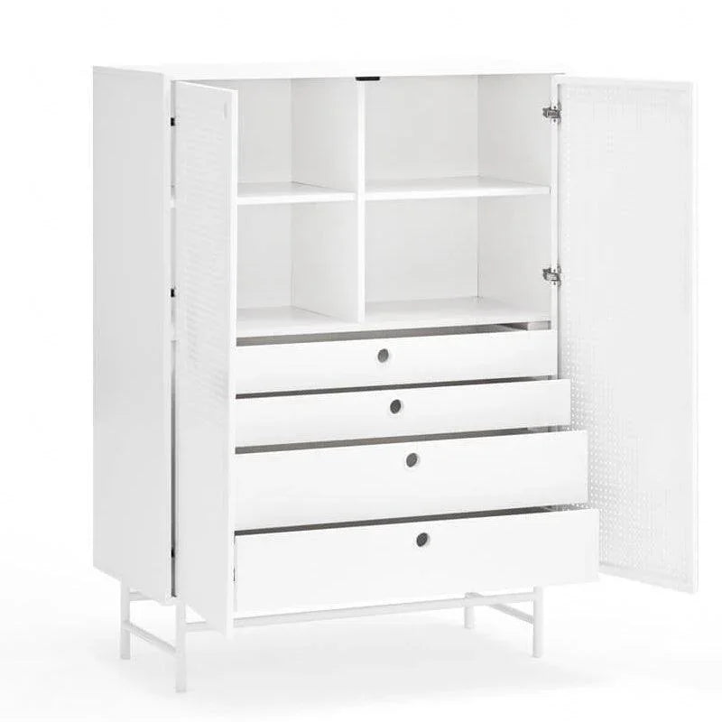 Cabinet ocazional Punto 2d/4inner sertare alb alb - PARIS14A.RO