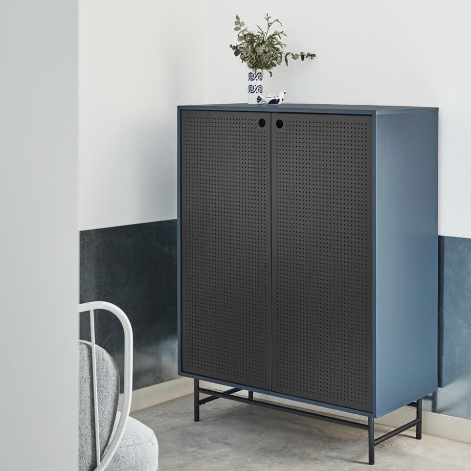 Cabinet ocazional Punto 2d/4inner sertare negre/b - PARIS14A.RO