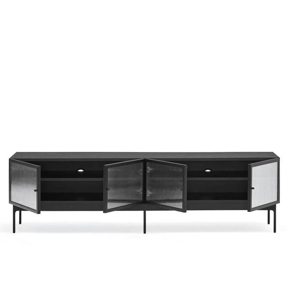 Cabinet TV Blur 4d 180 cm negru - PARIS14A.RO
