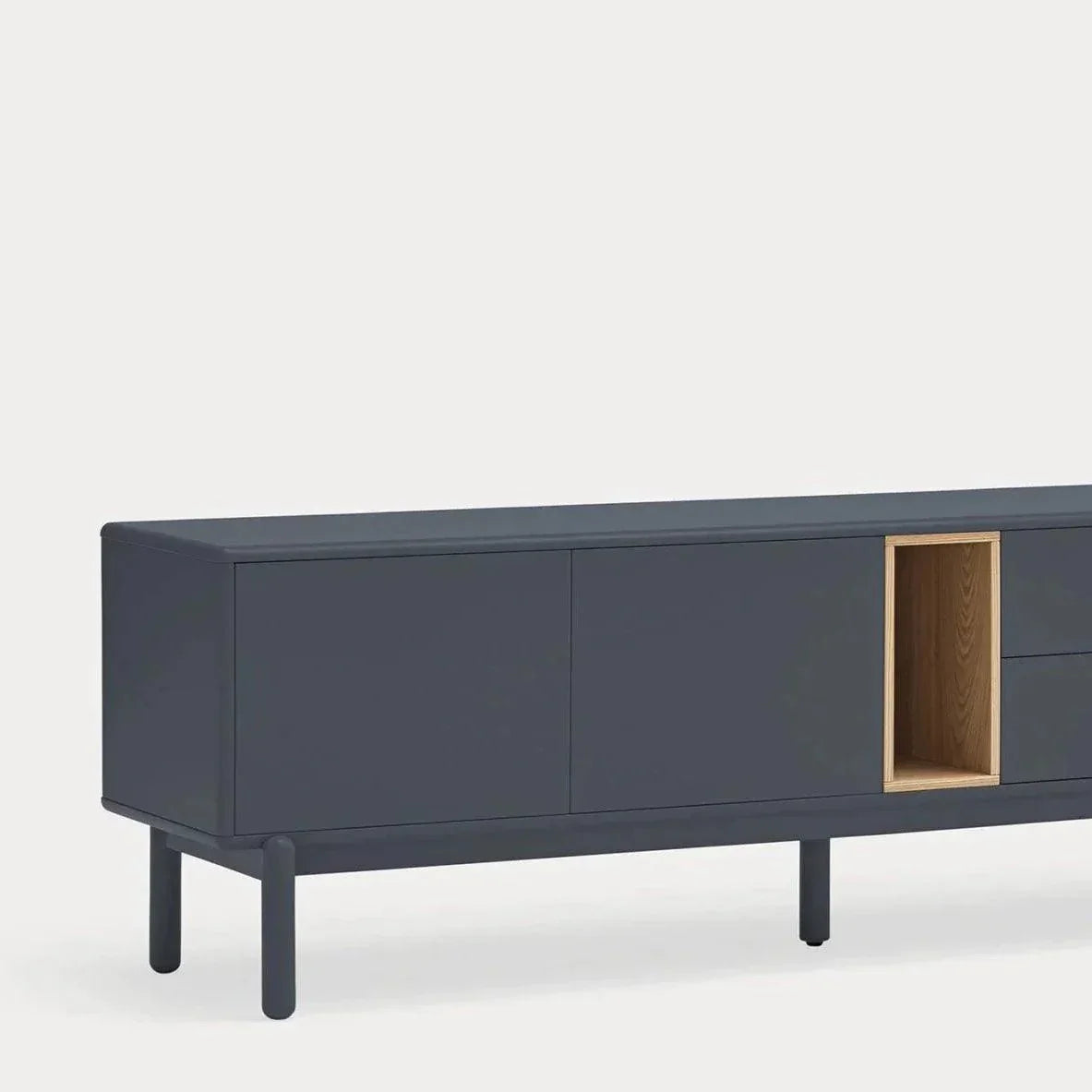 Cabinet TV Corvo 2D2DR1H 180cm Antracit gri - PARIS14A.RO