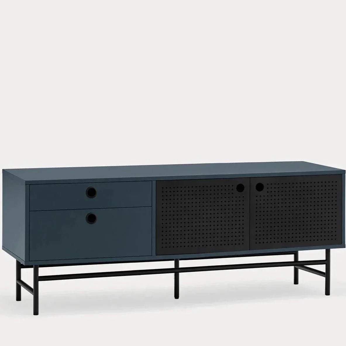 Cabinet TV Punto 2d2dr 140cm Negru/Blue-Gr.Antre - PARIS14A.RO