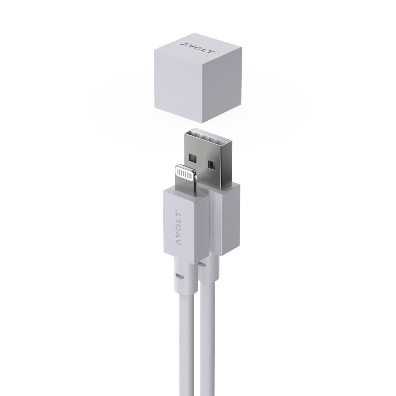 Cablu de încărcare Cable 1 USB-A to Apple lightning, Culoare Grey - Avolt - PARIS14A.RO