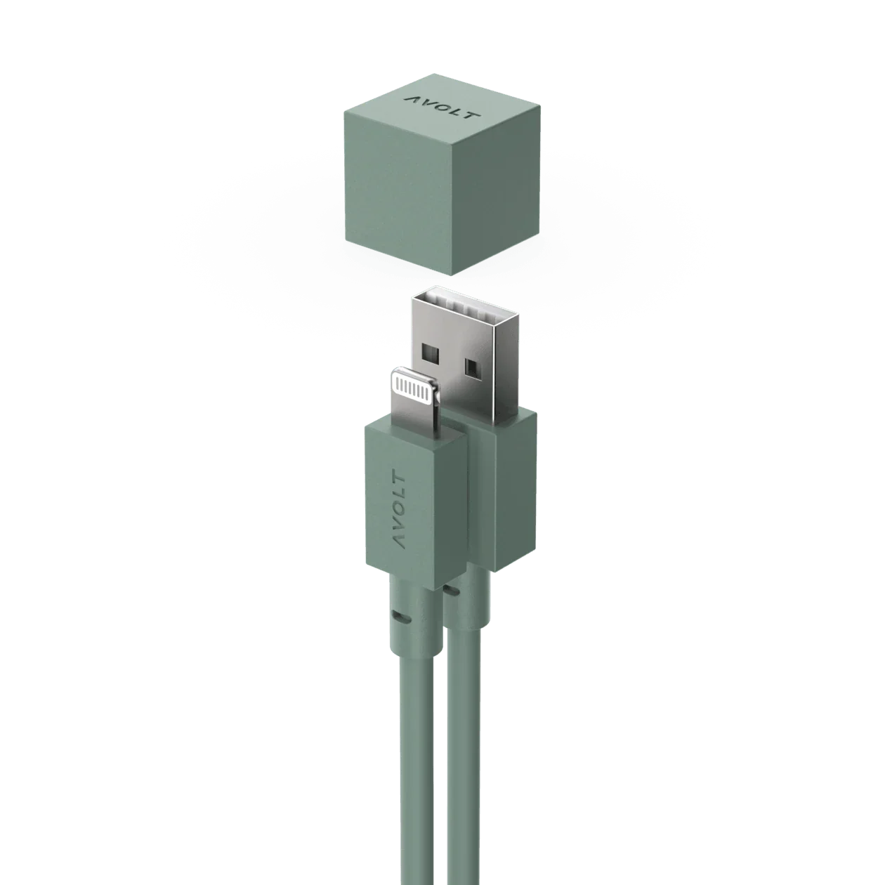 Cablu de încărcare Cable 1 USB-A to Apple lightning, Culoare Oak Green - Avolt - PARIS14A.RO