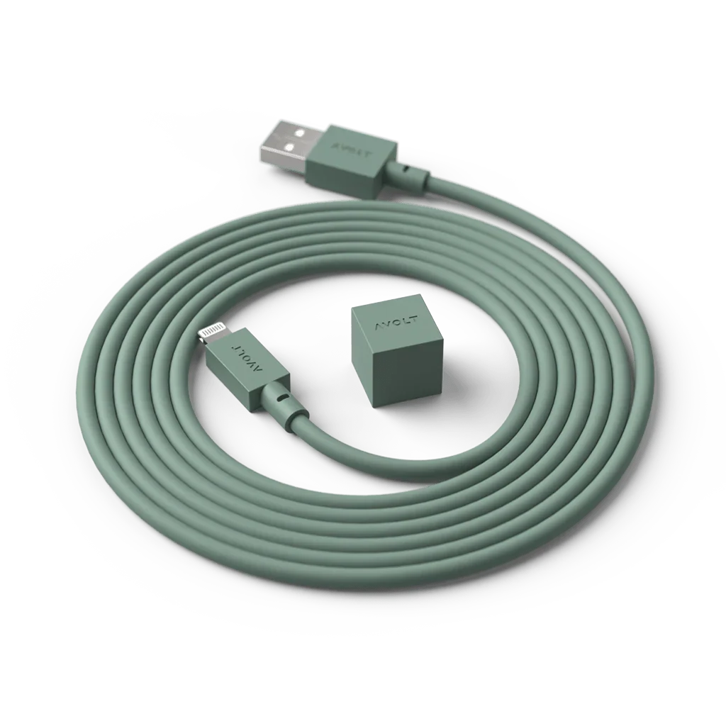Cablu de încărcare Cable 1 USB-A to Apple lightning, Culoare Oak Green - Avolt - PARIS14A.RO