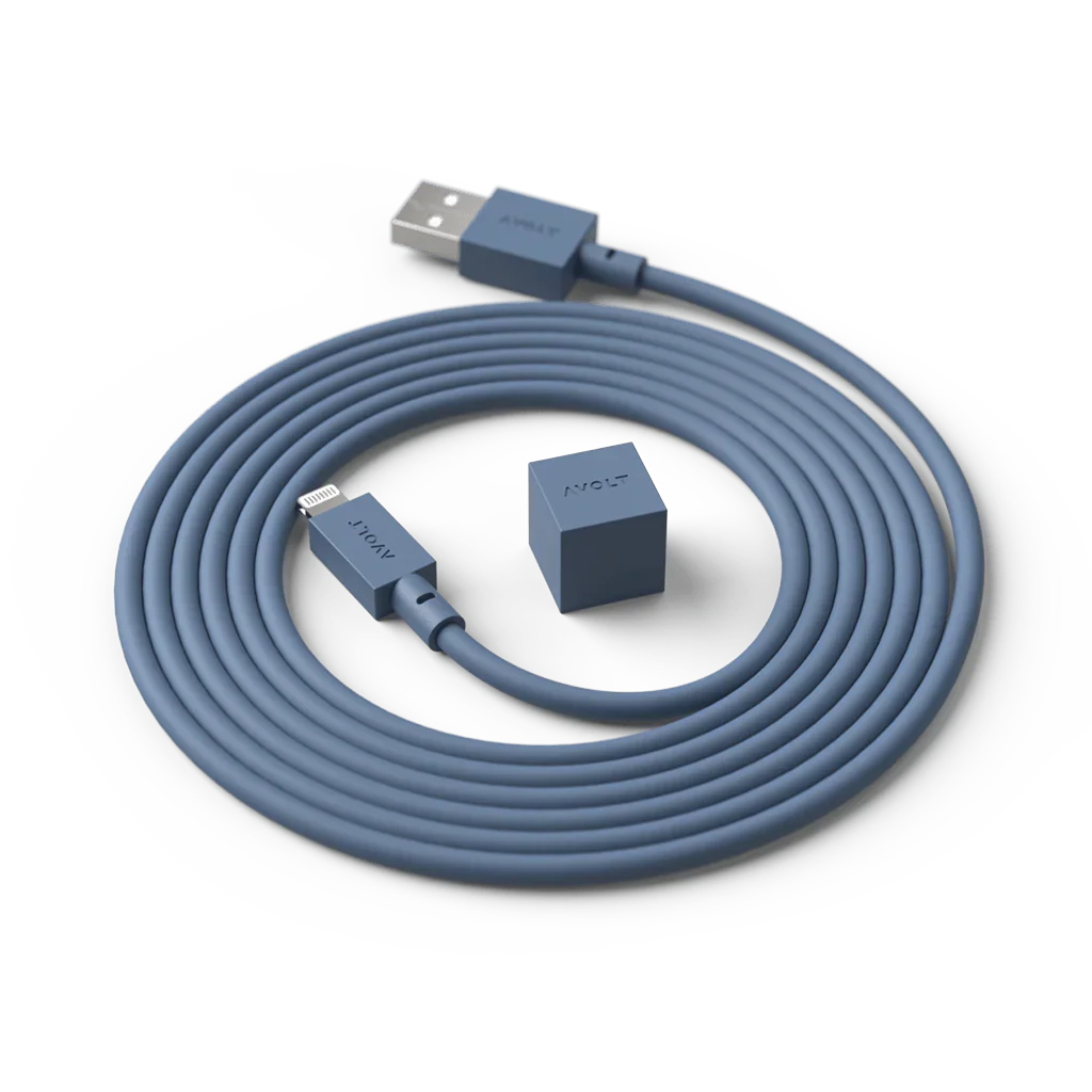 Cablu de încărcare Cable 1 USB-A to Apple lightning, Culoare Ocean Blue - Avolt - PARIS14A.RO