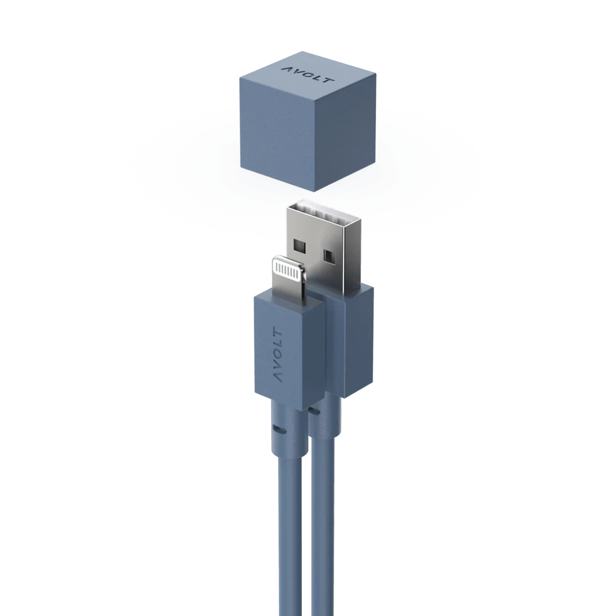 Cablu de încărcare Cable 1 USB-A to Apple lightning, Culoare Ocean Blue - Avolt - PARIS14A.RO