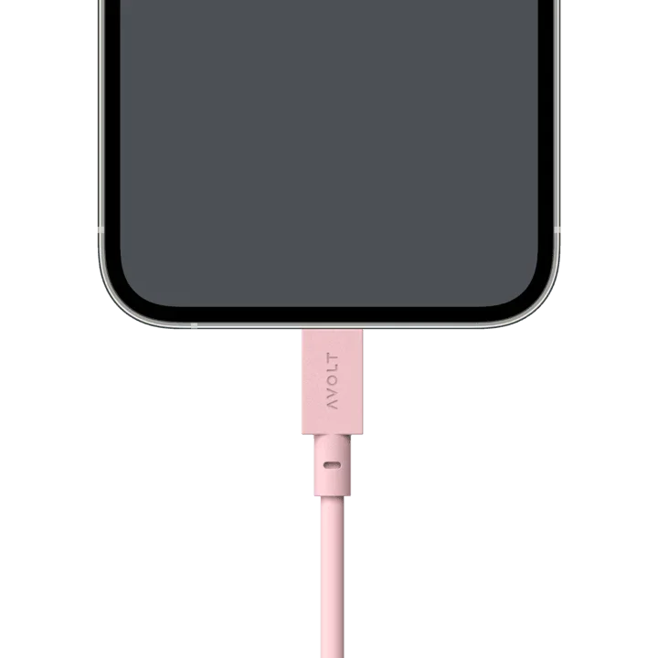 Cablu de încărcare Cable 1 USB-A to Apple lightning, Culoare Old Pink - Avolt - PARIS14A.RO