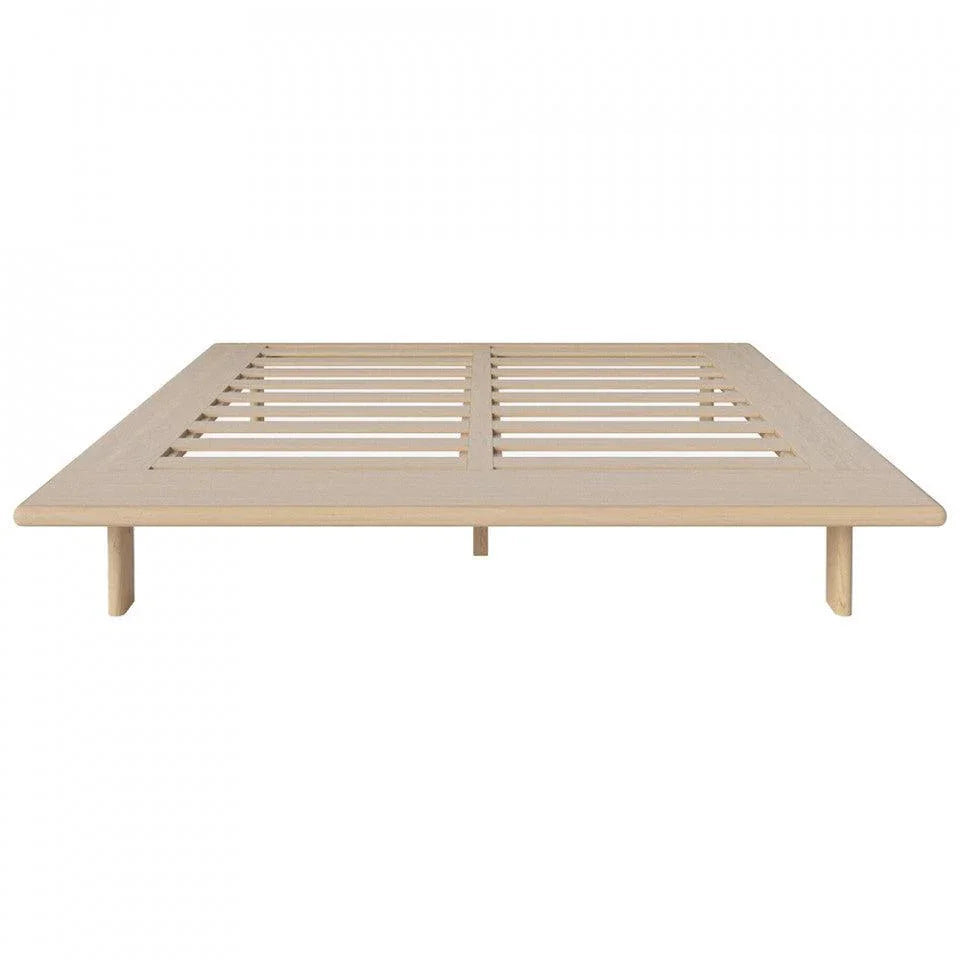 Cadru pat maro din lemn de stejar 166x230 cm Haven Bolia - PARIS14A.RO