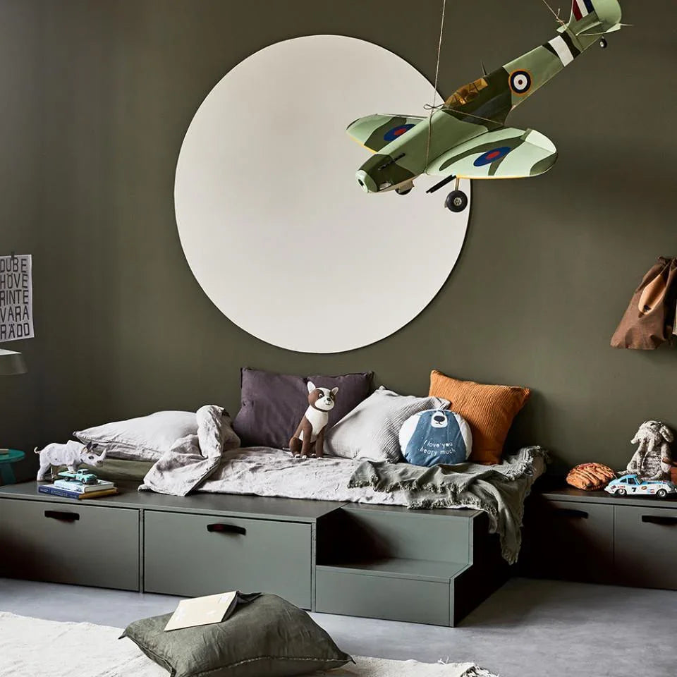 Cadru pat verde din lemn de pin 131x204 cm Stage - PARIS14A.RO