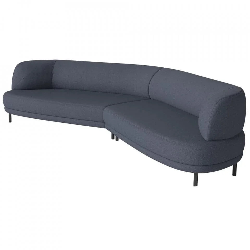 Canapea albastra din lana si otel pentru 5 persoane Grace Mira Bolia - PARIS14A.RO