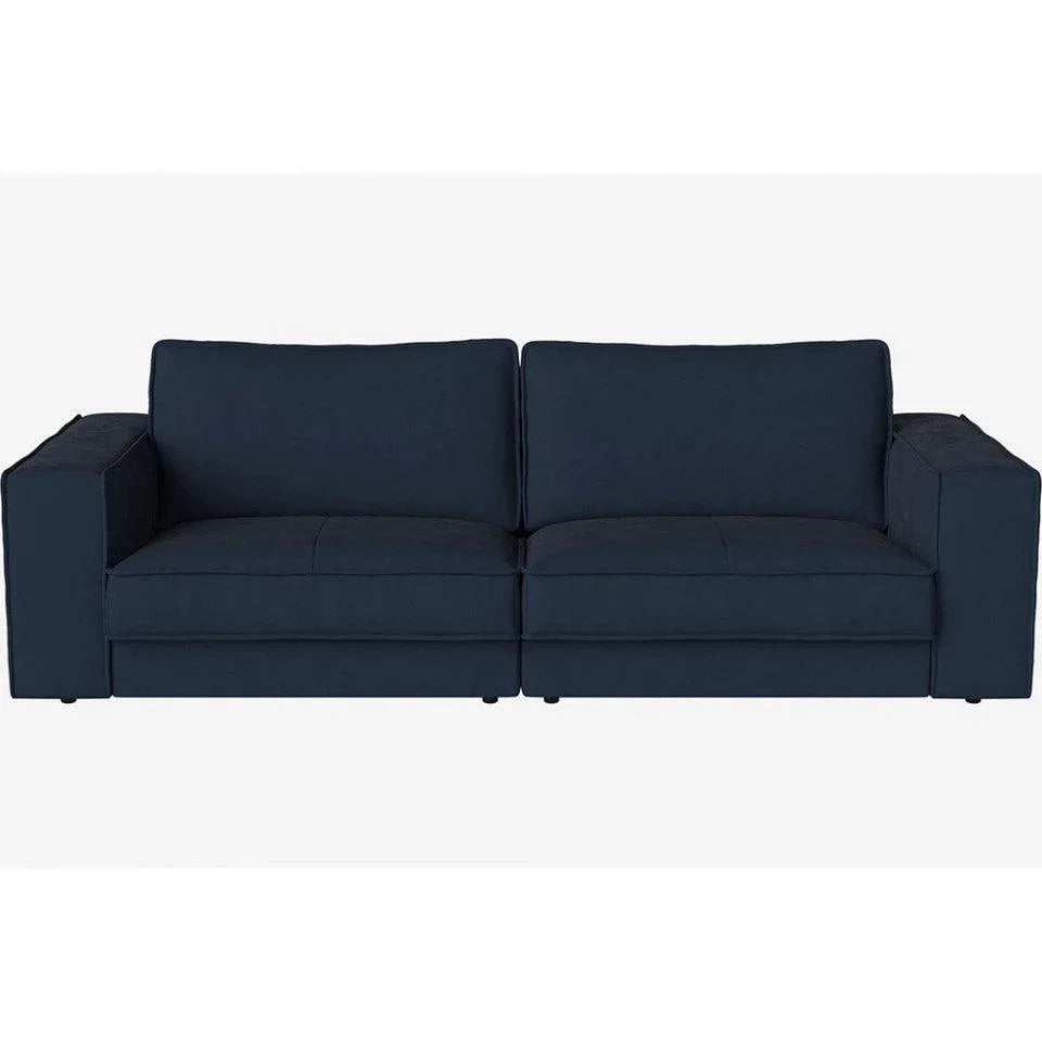 Canapea albastra din piele 250 cm Noora Austin Bolia - PARIS14A.RO