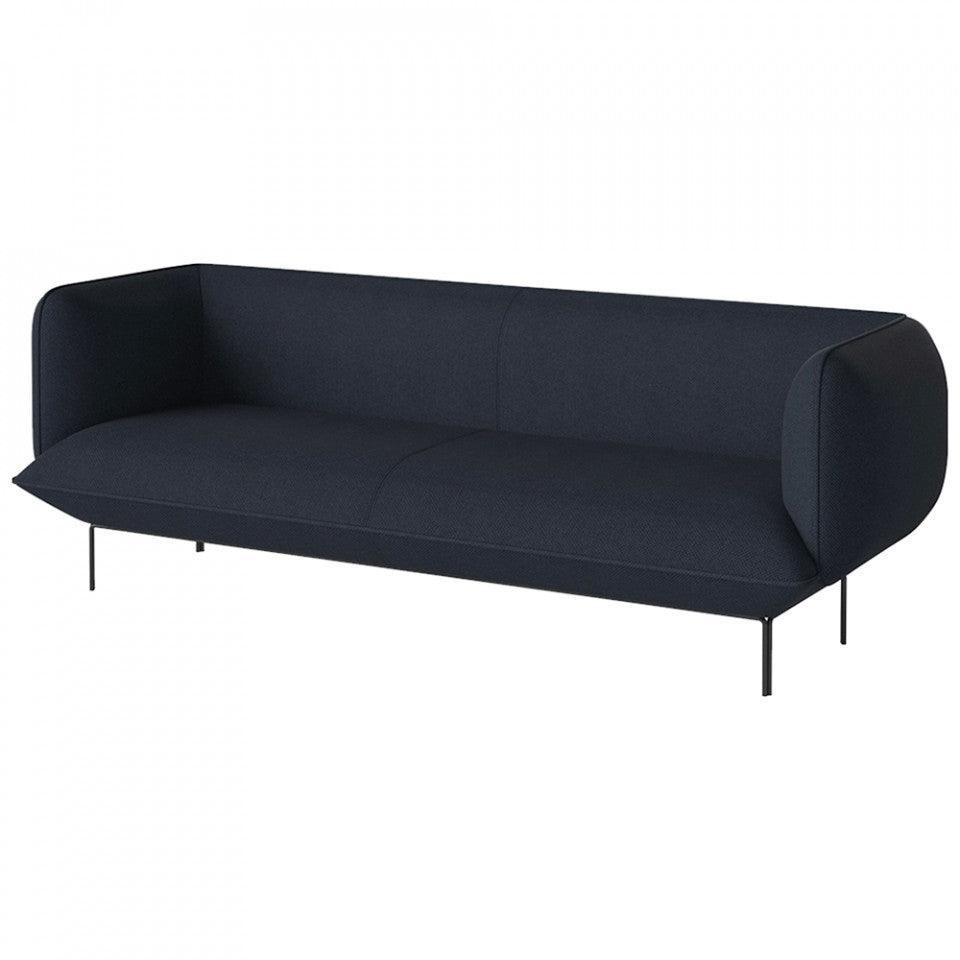 Canapea albastra din poliester si otel pentru 3 persoane Cloud Bolia - PARIS14A.RO