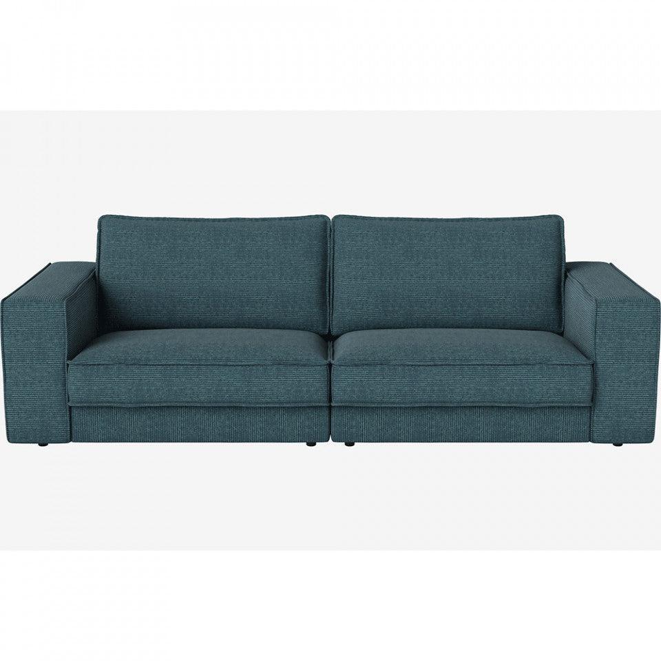 Canapea albastra din textil 250 cm Noora Globa Bolia - PARIS14A.RO