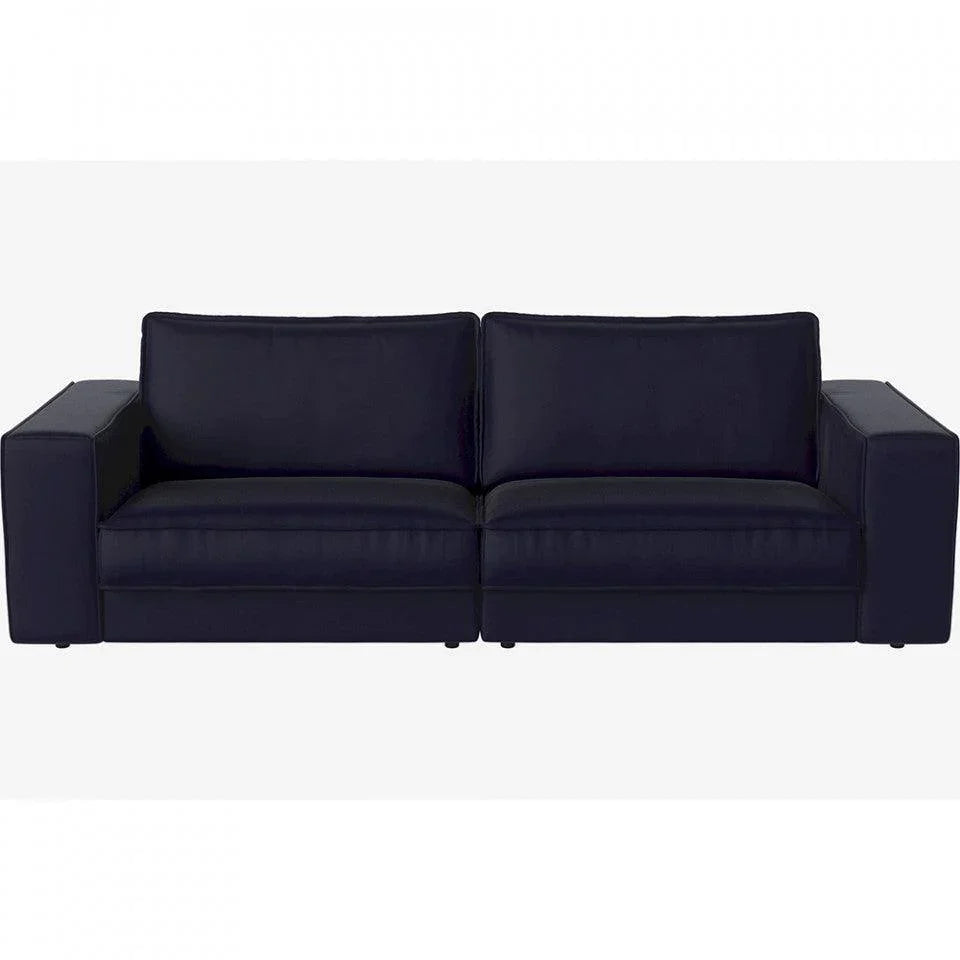 Canapea albastru inchis din catifea 250 cm Noora Ritz Bolia - PARIS14A.RO