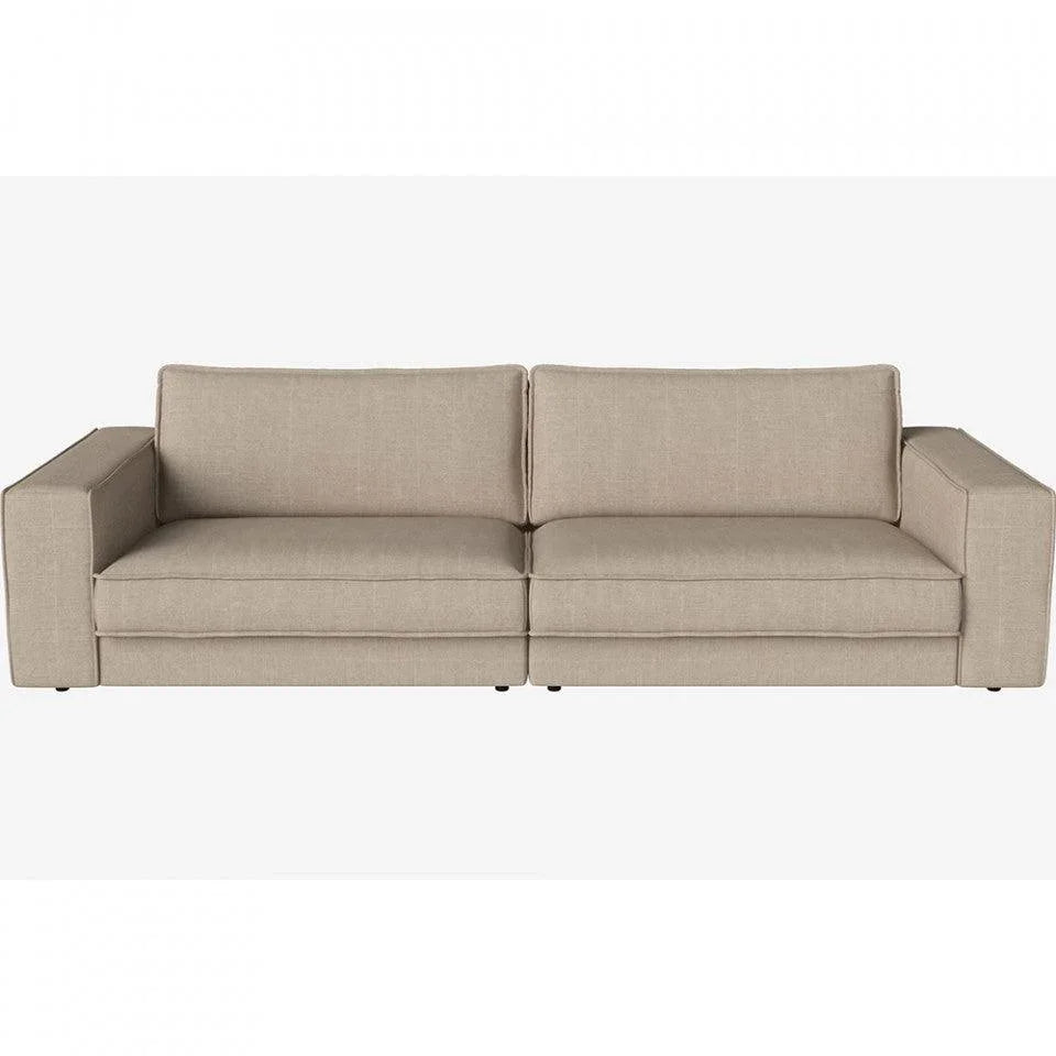 Canapea bej din bumbac si in 290 cm Noora Pure Bolia - PARIS14A.RO
