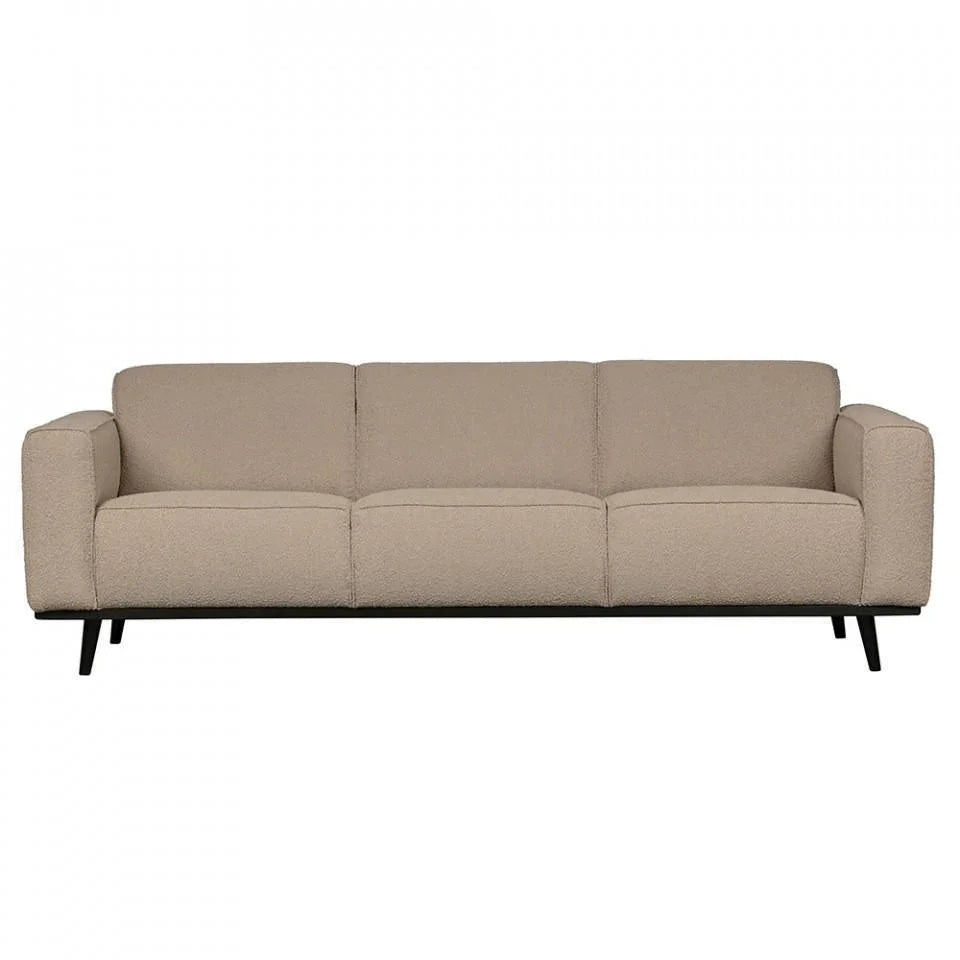 Canapea bej din poliester si lemn de mesteacan pentru 3 persoane Statement - PARIS14A.RO