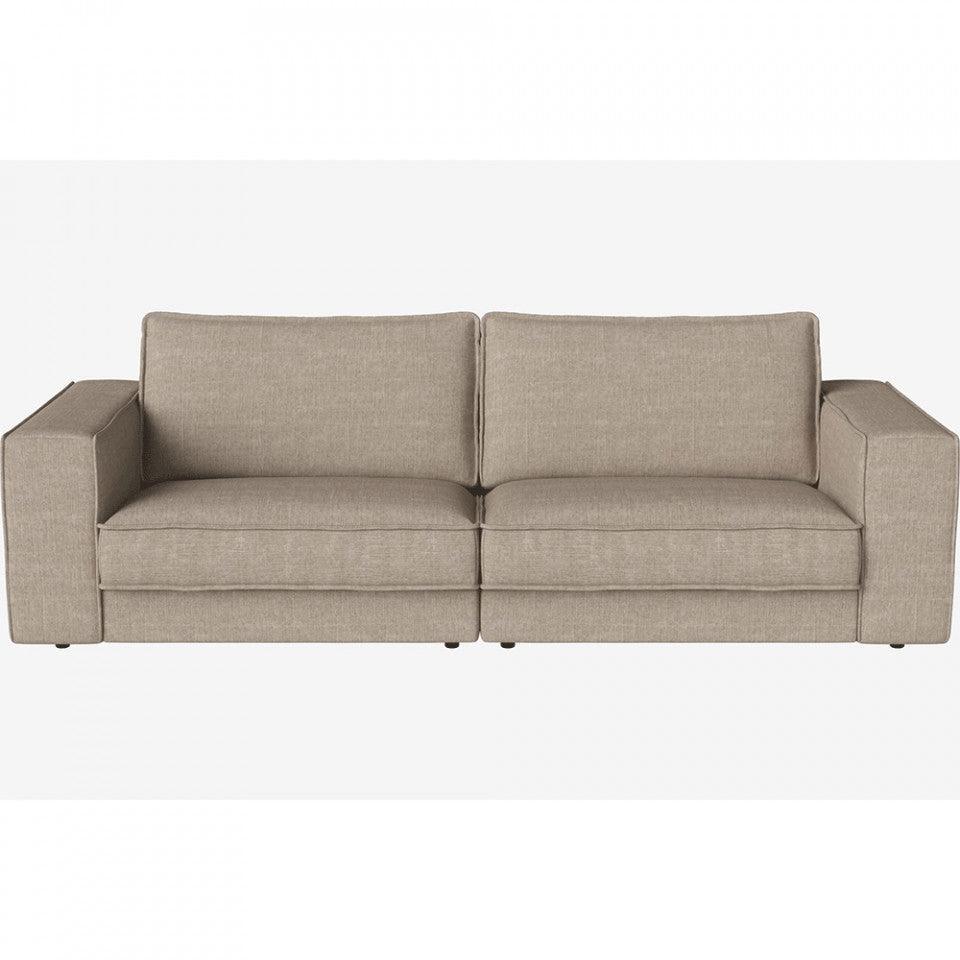 Canapea bej nisipiu din bumbac si in 250 cm Noora Pure Bolia - PARIS14A.RO