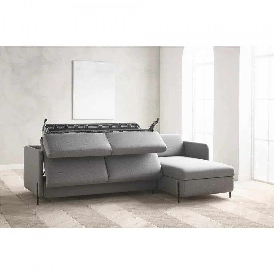 Canapea cu colt extensibila bej din poliester pentru 3 persoane Pira Right Bolia - PARIS14A.RO