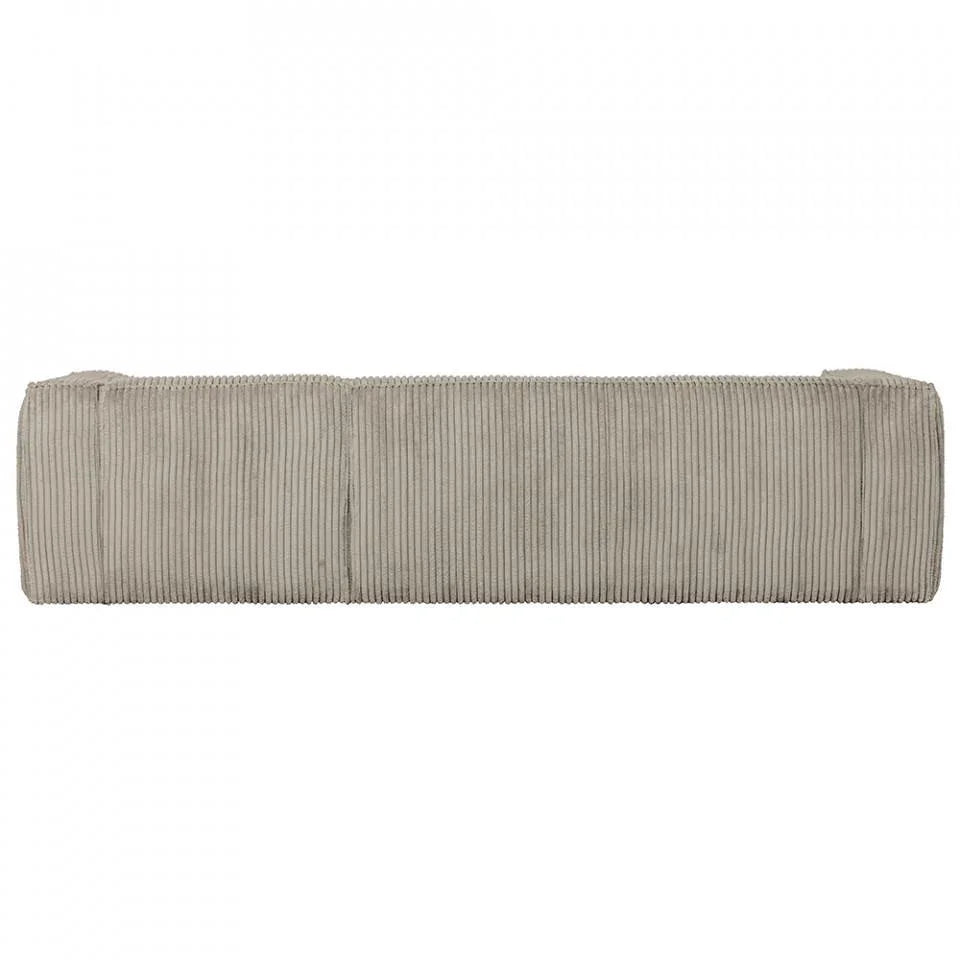 Canapea cu colt gri deschis din poliester si lemn 305 cm Bean Hefty Right