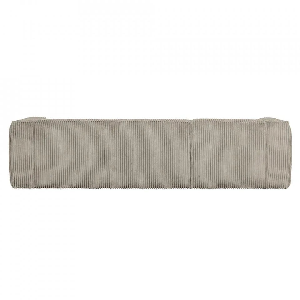 Canapea cu colt gri deschis din poliester si lemn 305 cm Bean Hefty Left