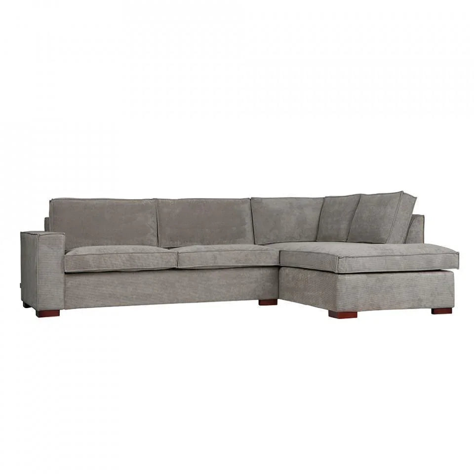 Canapea cu colt verde din poliester si poliamide 283 cm Thomas Right - PARIS14A.RO