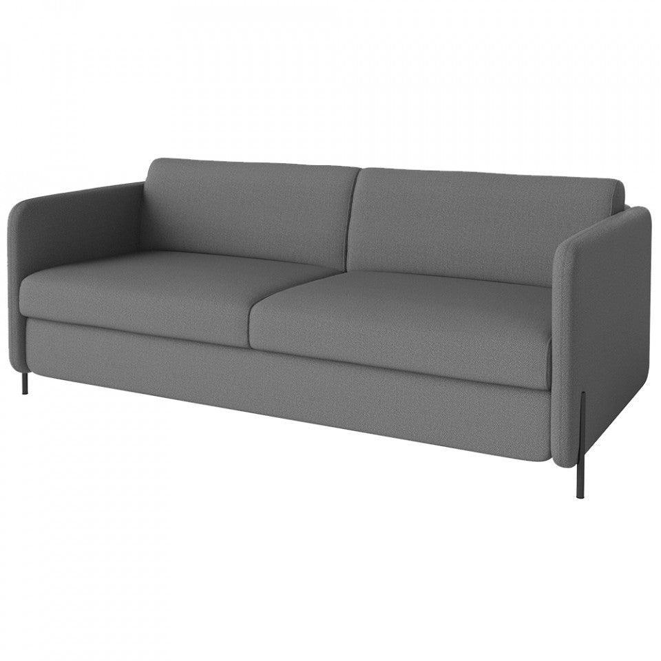 Canapea extensibila gri din poliester pentru 3 persoane Pira Ascot Bolia - PARIS14A.RO