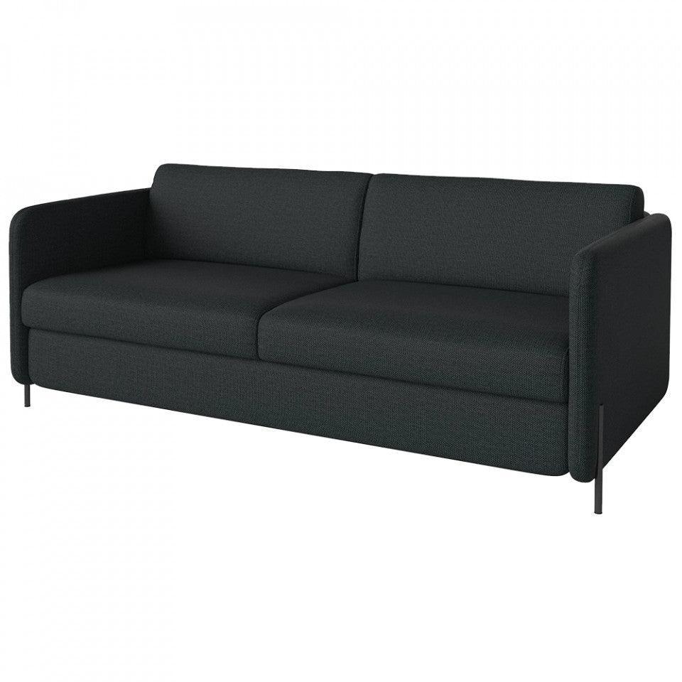 Canapea extensibila gri inchis din poliester pentru 3 persoane Pira London Bolia - PARIS14A.RO