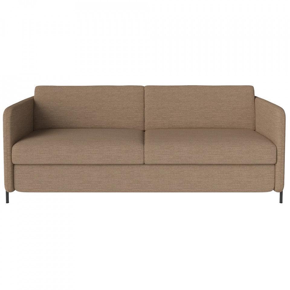 Canapea extensibila maro deschis din lana pentru 3 persoane Pira Laine Bolia - PARIS14A.RO