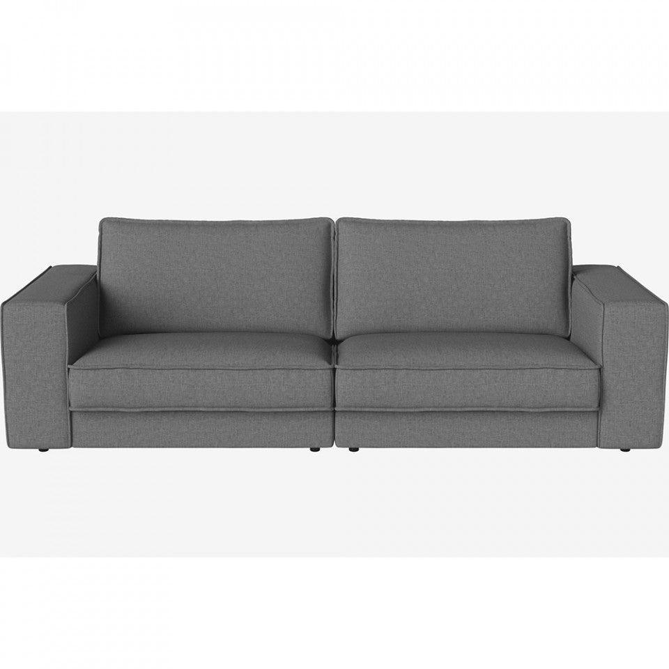 Canapea gri albastru din poliester 250 cm Noora Nantes Bolia - PARIS14A.RO