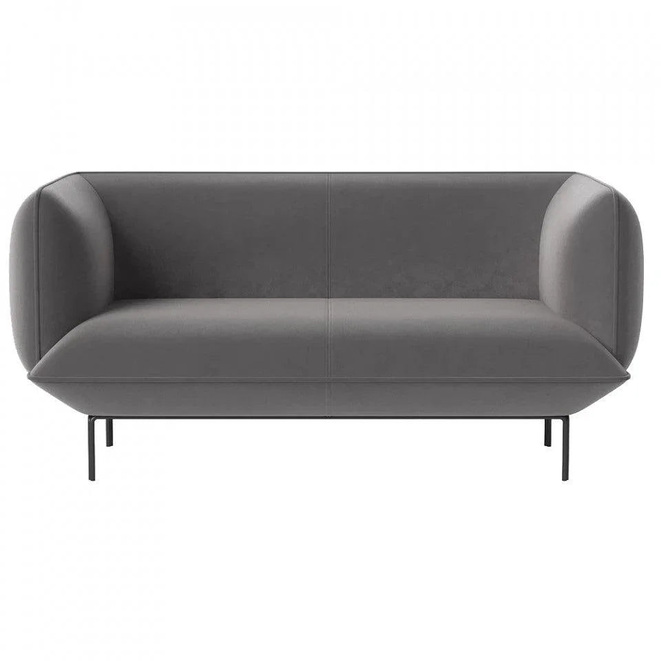 Canapea gri deschis din bumbac si otel pentru 2 persoane Cloud Bolia - PARIS14A.RO