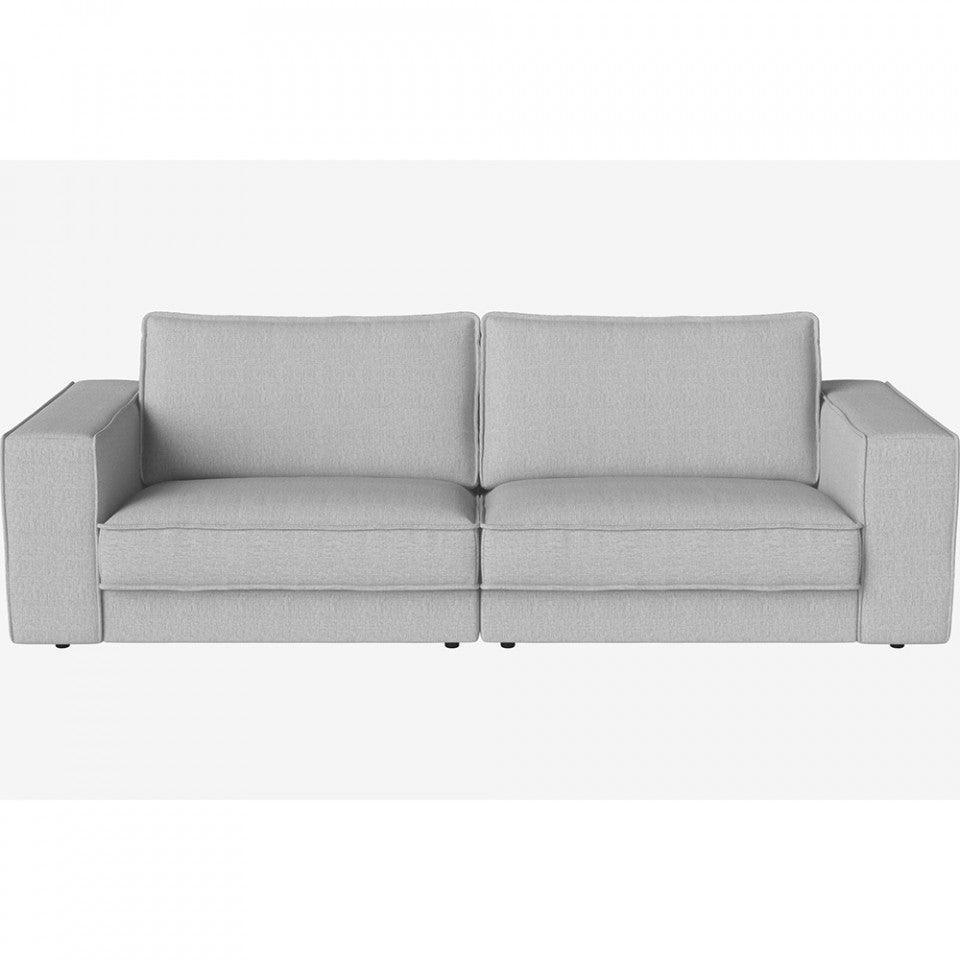 Canapea gri deschis din poliester 250 cm Noora London Bolia - PARIS14A.RO