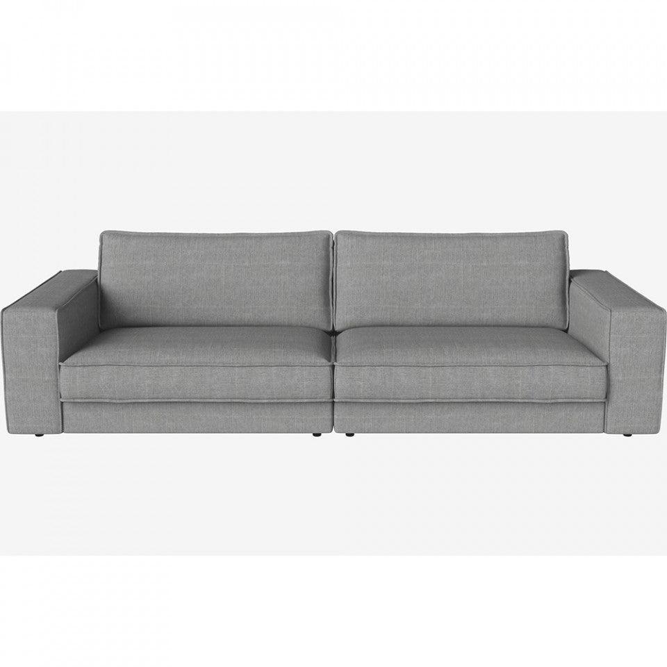 Canapea gri din bumbac si in 290 cm Noora Pure Bolia - PARIS14A.RO