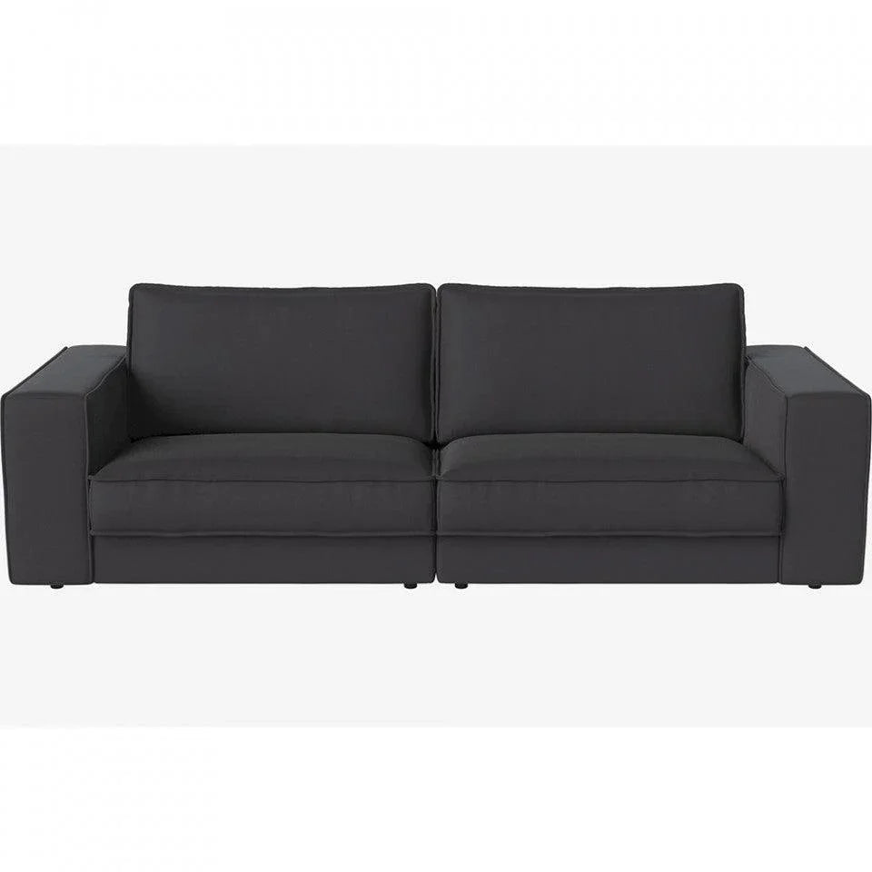 Canapea gri din catifea 250 cm Noora Ritz Bolia - PARIS14A.RO