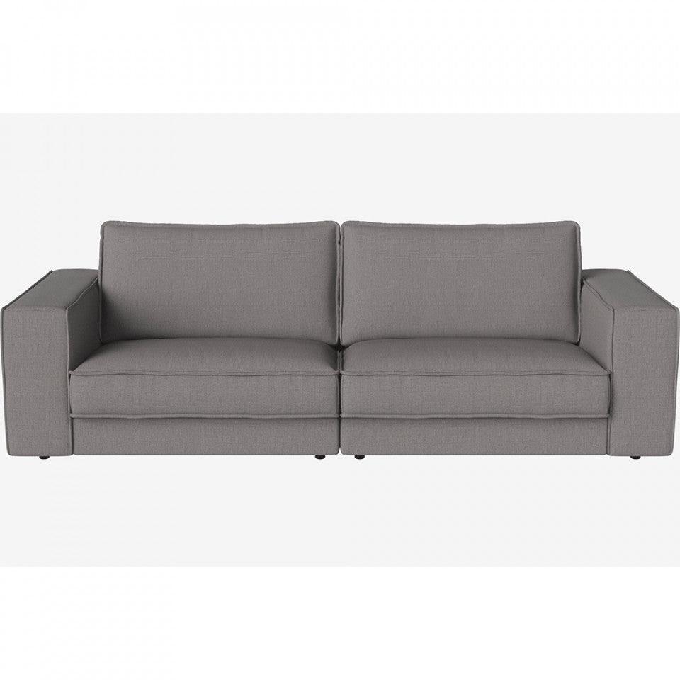Canapea gri din poliester 250 cm Noora London Bolia - PARIS14A.RO