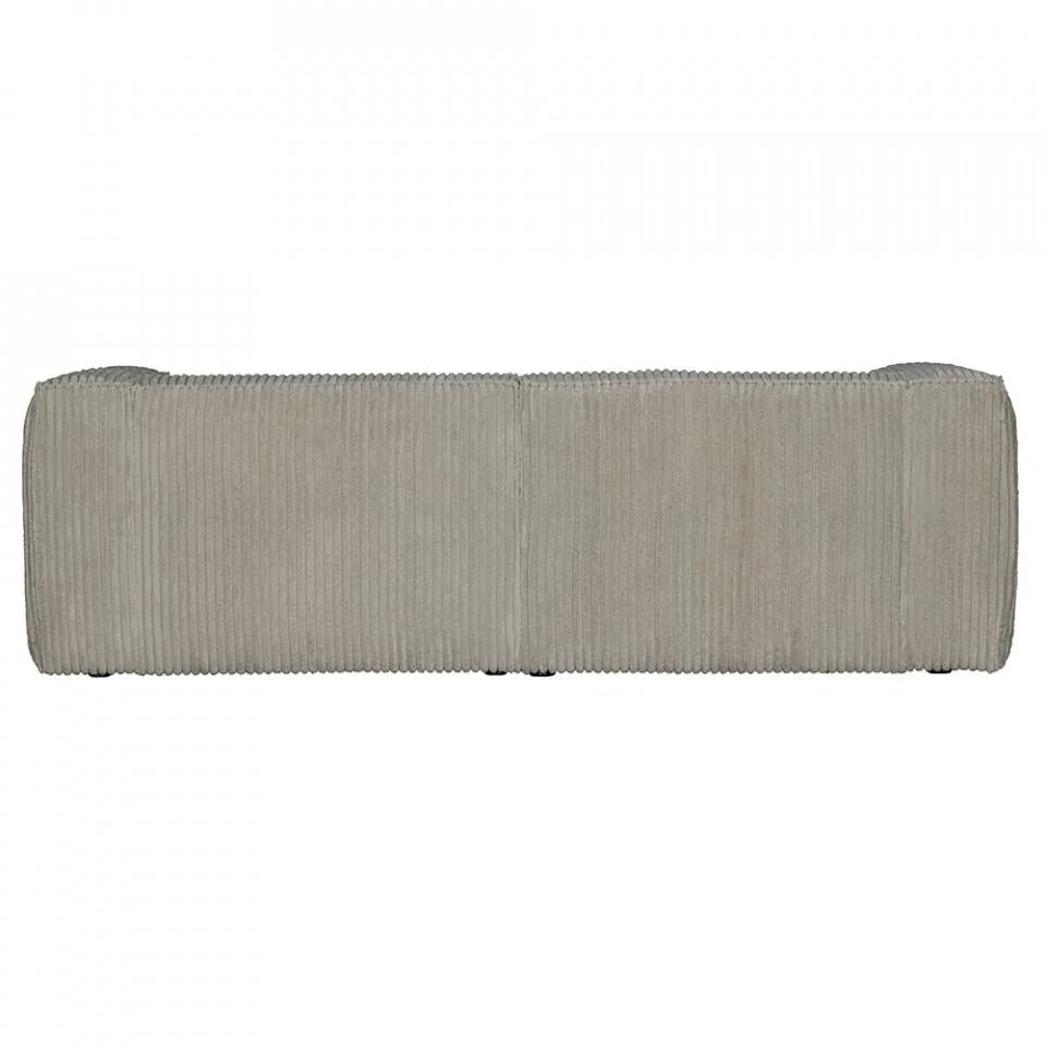 Canapea gri din poliester si lemn pentru 3,5 persoane Bean