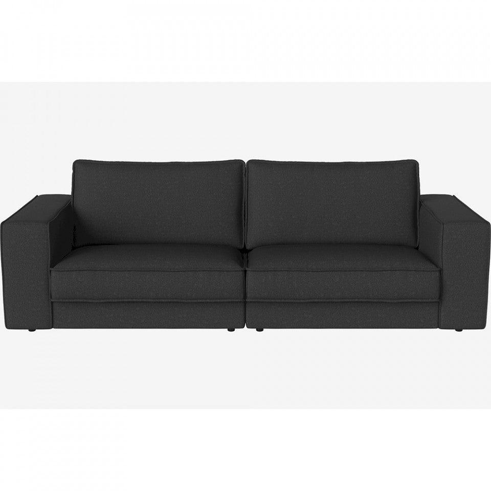 Canapea gri inchis din lana 250 cm Noora Qual Bolia - PARIS14A.RO