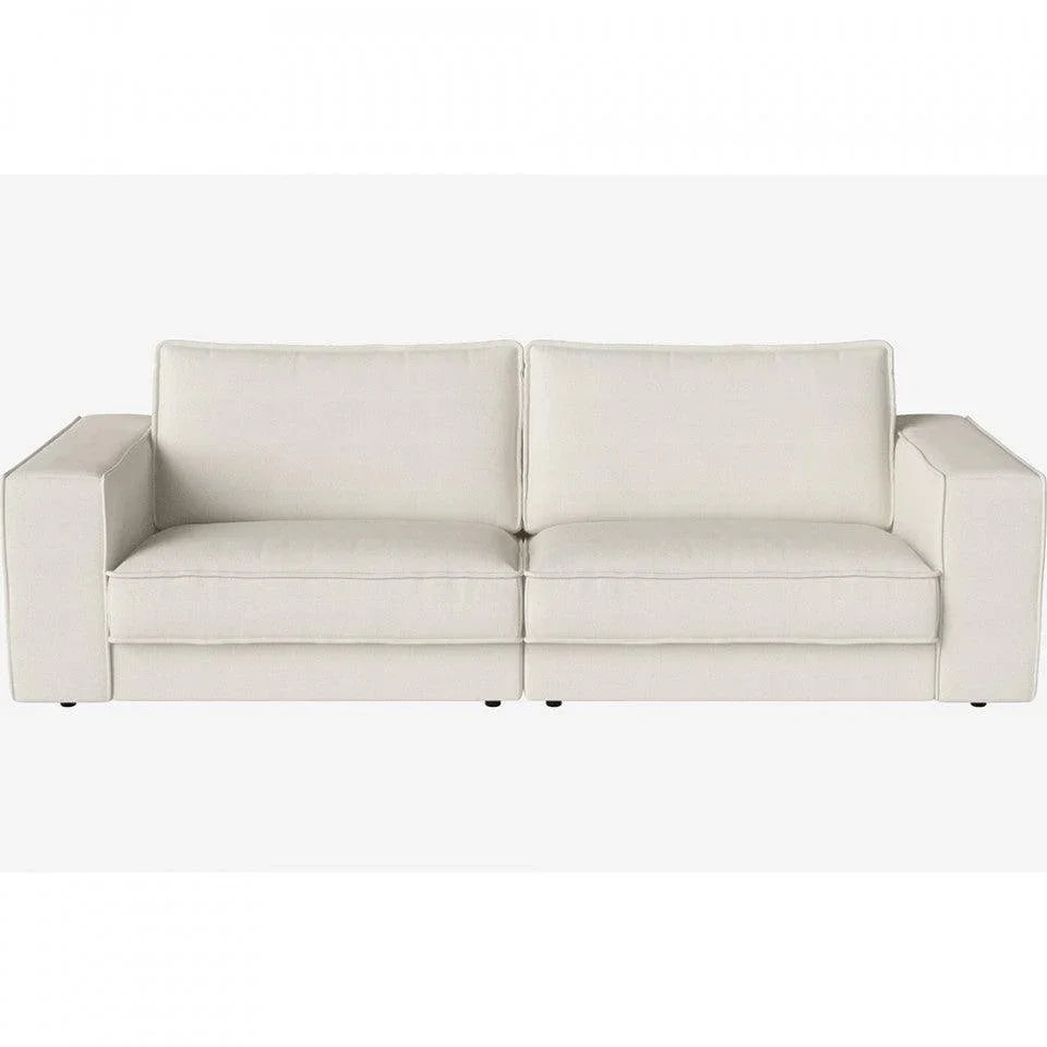 Canapea ivorie din textil 250 cm Noora Ascot Bolia - PARIS14A.RO