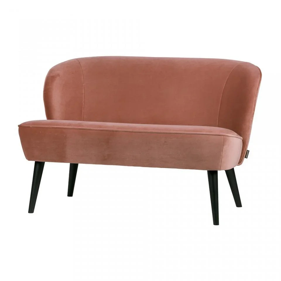 Canapea roz din catifea 110 cm Sara Old Pink - PARIS14A.RO