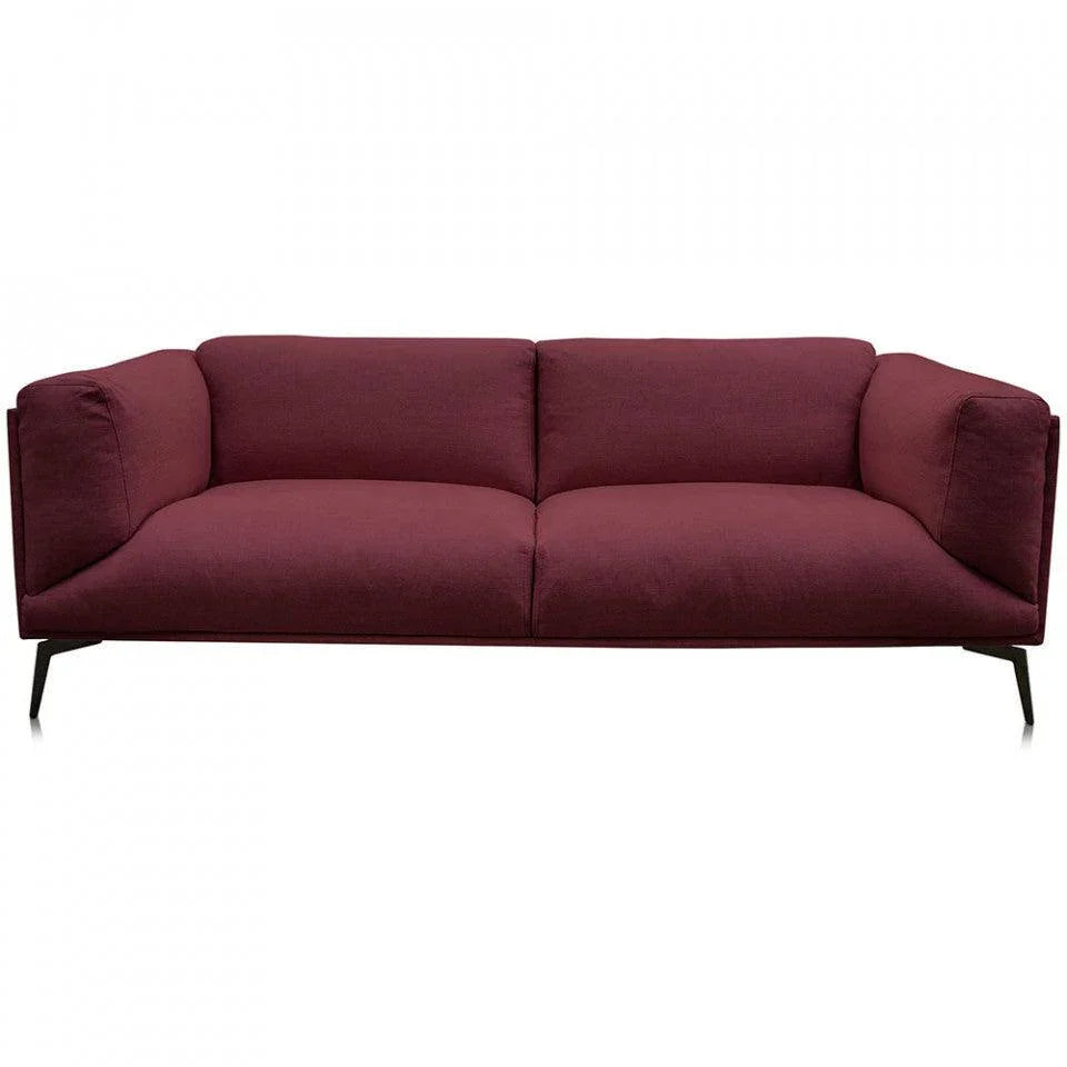 Canapea roz inchis din in si metal pentru 2,5 persoane Moore Versmissen - PARIS14A.RO